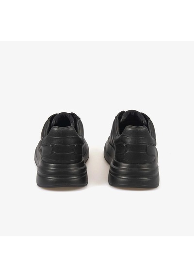 Guess Elba Deri Karışımlı Erkek Sneaker Ayakkabı Fmfeallep12 Siyah