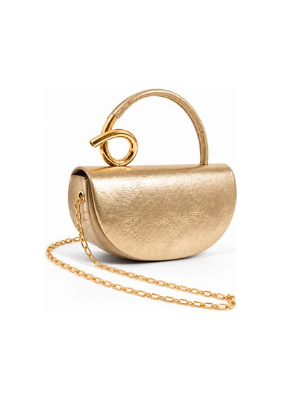 Nura Collection Şık Gold Aksesuarlı Gold Kadın El Ve Omuz Çantası Altın - 932310292 Altın