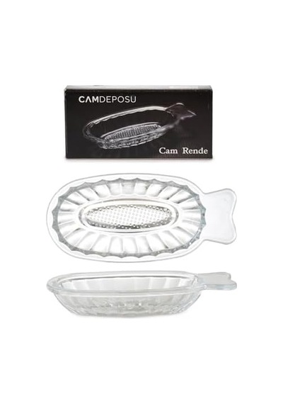 Eminhome Cam Oval Rende Açık Gri
