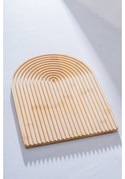 Acar Bambu Sunum Tabak - 33 Cm Kahverengi