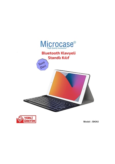 Apple Uyumlu iPad  8.Nesil 10.2 Inch 2020 Bluetooth Klavyeli Standlı Kılıf Bkk4
