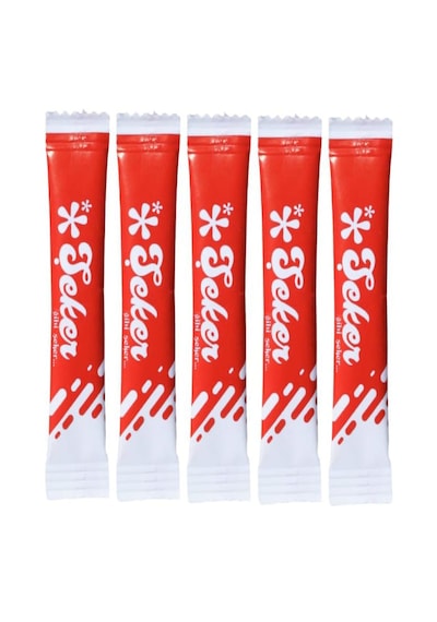 Stick Şeker 4000 Adet 3 Gr Kırmızı Desenli 2'li Set