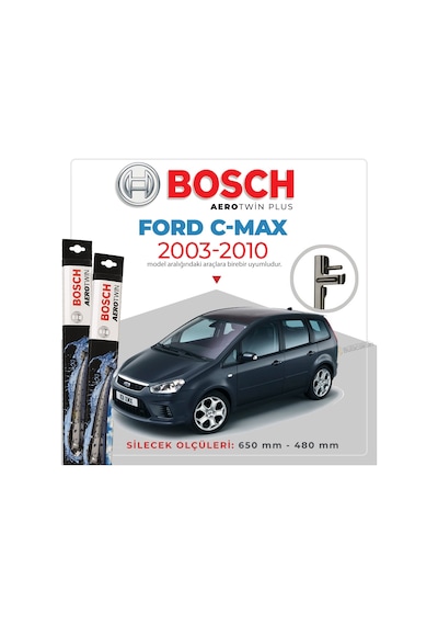 Ford C-Max Muz Silecek Takımı 2003-2010 Bosch Aerotwin