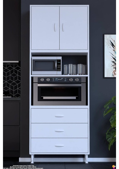 Defne 70 Cm Fırın Uyumlu 3 Çekmeceli Çok Amaçlı Mutfak Kiler Banyo Organizer Çocuk Odası Dolabı Beyaz Defne 70 Cm Fırın Uyumlu 3 Çekmeceli Çok Amaçlı Mutfak Kiler Banyo Organizer Çocuk Odası Dolabı Beyaz