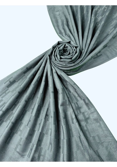 Mim Eşarp Işıl İpek - H Desen Kaşmir İpek Şal 75x190 Cm Koyu Gri