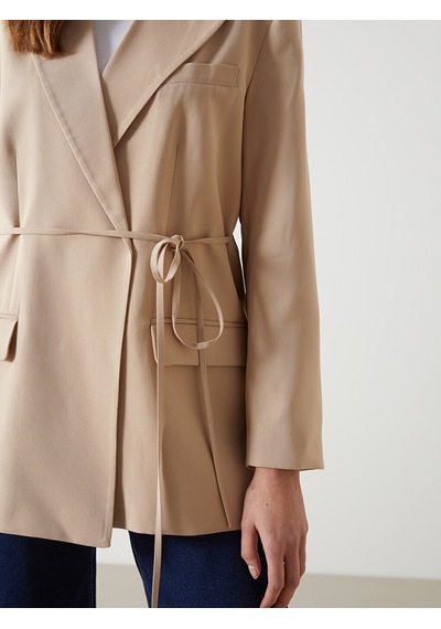 Lcw Modest Bej Kadın Blazer Ceket