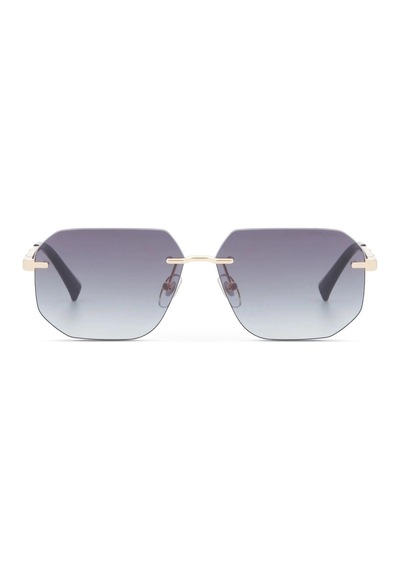 Despada Ds 2467 C3 60 Unisex Geometrik Gold Metal Çerçevesiz Güneş Gözlüğü Altın