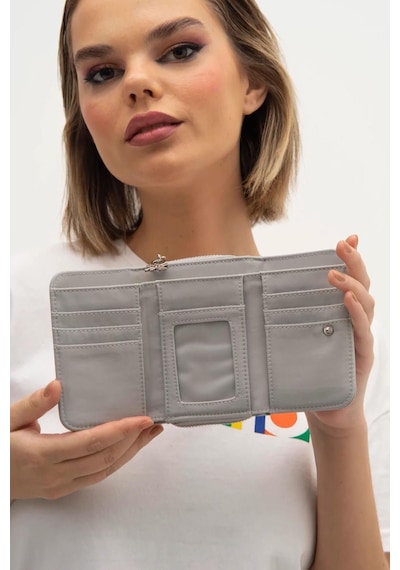 United Colors Of Benetton Bnt1210 Kumaş Gri Kadın Cüzdanı Gri