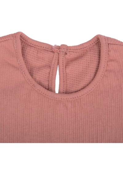 Bebelop Çiçek Baskılı Kolu Büzgülü T-shirt 001