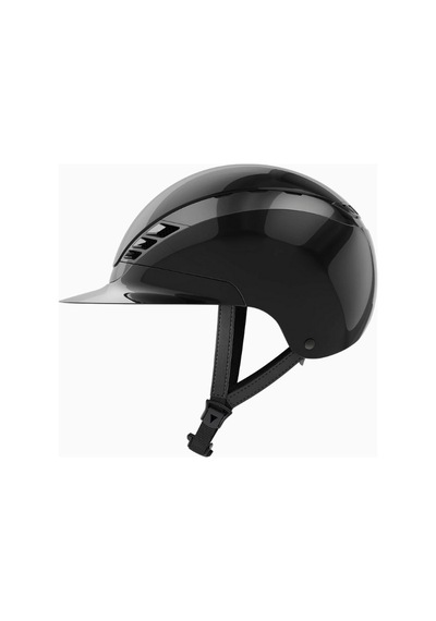 Horze Pikeur Airluxe Chrome Long Visor Premium Binicilik Kaskı Siyah Parlak