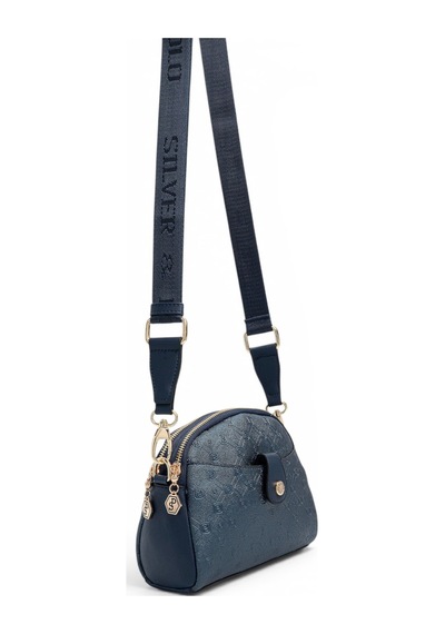 Silver & Polo Silver Polo Lacivert - Lacivert Logolu Kadın Çapraz Çanta Sp1144