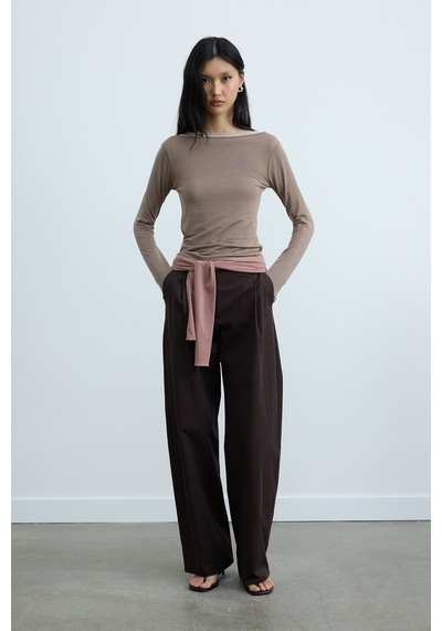 Suud Collection Sütlü Kahve Lindy Bluz Sütlü Kahverengi