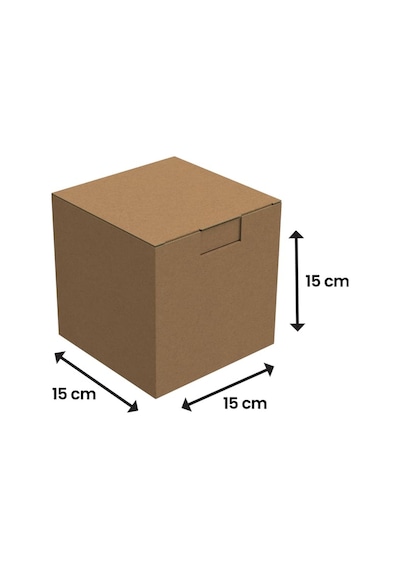 15x15x15 - 25 Adet Kilitli E Ticaret Karton Kargo Kutusu 25 Adet