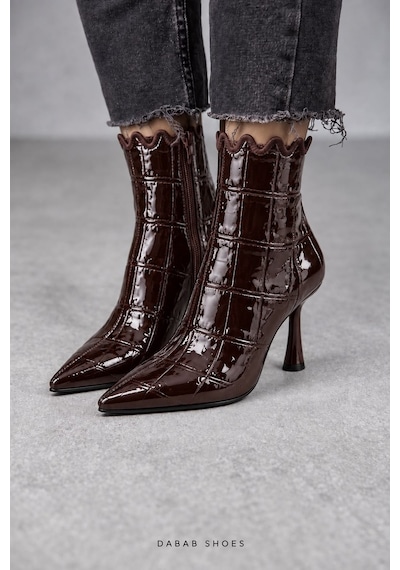 Dabab Shoes Carmen Kadın Acı Kahve Kroko Rugan Sivri Burun Fermuarlı Sıcak Astarlı 7 Cm İnce Topuklu Bot Bootie Kahverengi Dabab Shoes Carmen Kadın Acı Kahve Kroko Rugan Sivri Burun Fermuarlı Sıcak Astarlı 7 Cm İnce Topuklu Bot Bootie Kahverengi