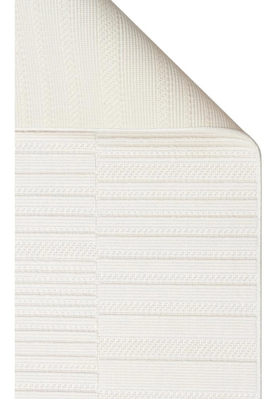 Eko Halı Mono Loop 01 White Sisal Görünümlü Bukleli Kaymaz Tabanlı Yıkanabilir Halı Beyaz
