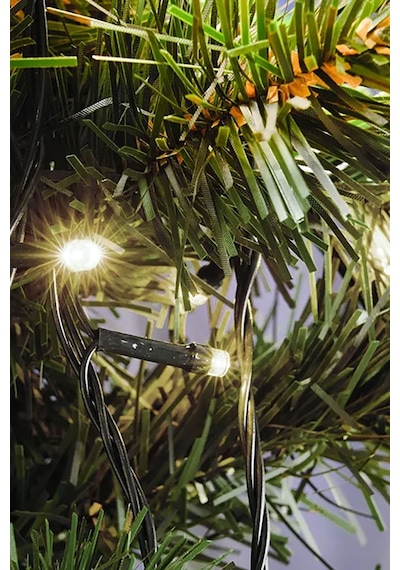 Led Işık -siyah Kablolu Günışığı - 10 Mt - Fonksiyonlu - Dekoratif , Teras,salon Süsleme,yılbaşı Süs Sarı