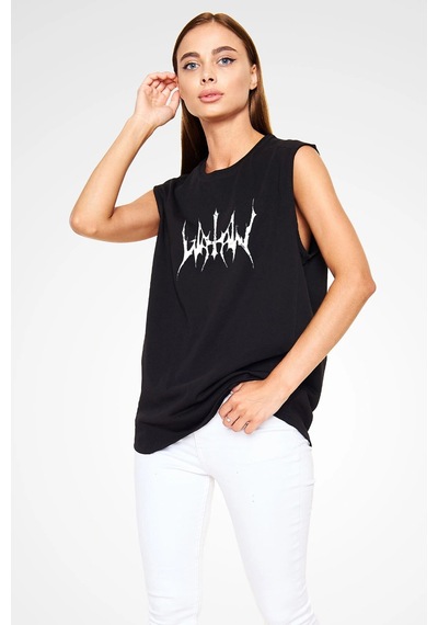 Adrift Watain Siyah Kolsuz Tişört T-shirt Siyah