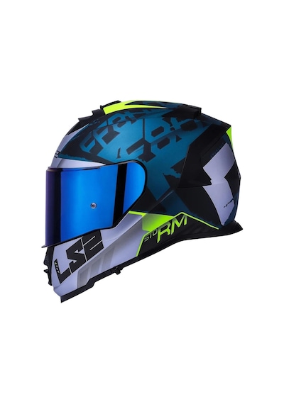 Ls2 Storm 2 Sprinter Gökkuşağı Vizörlü Motosiklet Kaskı Cobalt - Gri - Siyah