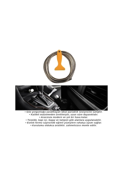Carub Torpido Çıtası Araç İçi Dekoratif Aydınlatma 4.90 Metre Krom BR4327603