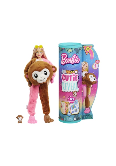 Barbie Cutie Reveal Bebekler Barbie Tropikal Orman Serisi - Maymun HKR01