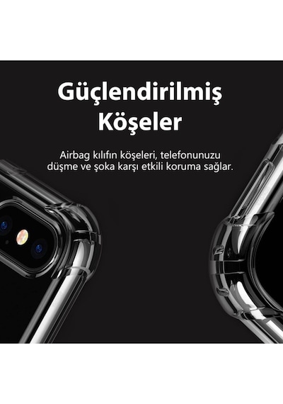 Huawei P30 Pro Uyumlu Darbeye Dayanıklı Köşe Korumalı Kılıf Anti Şok Şeffaf Kapak Şeffaf