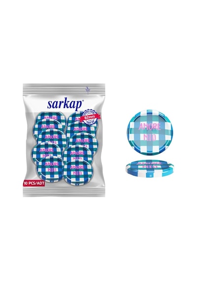 Sarkap Kavanoz Kapağı, 82mm, Hava Geçirmez, Sızdırmaz, Konserve İçin Uygun, 10'lu Paket Amoremiomavi Beyaz - Çok Renkli Sarkap Kavanoz Kapağı, 82mm, Hava Geçirmez, Sızdırmaz, Konserve İçin Uygun, 10'lu Paket Amoremiomavi Beyaz - Çok Renkli