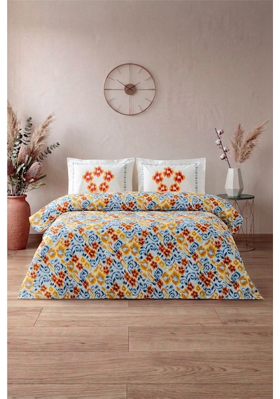 Beliz %100 Pamuk Battal Boy King Size Pike Takımı 240x220 Mavi