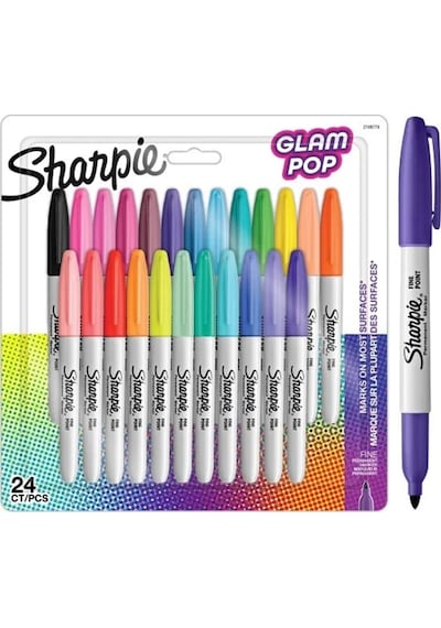 Sharpie Permanent Markör Fine Glam Pop 24 Lü Bls Çok Renkli