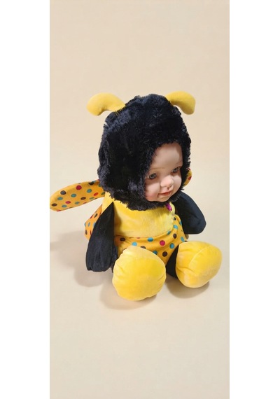 Peluş Bebek Yüzlü Arı 40 Cm Sarı - Siyah