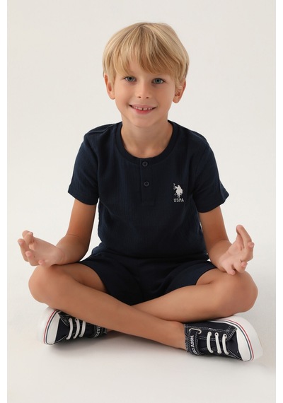U.S. Polo Assn. Lisanslı Buttoned Lacivert Erkek Çocuk Bermuda Takım 5274-43110 Lacivert U.S. Polo Assn. Lisanslı Buttoned Lacivert Erkek Çocuk Bermuda Takım 5274-43110 Lacivert