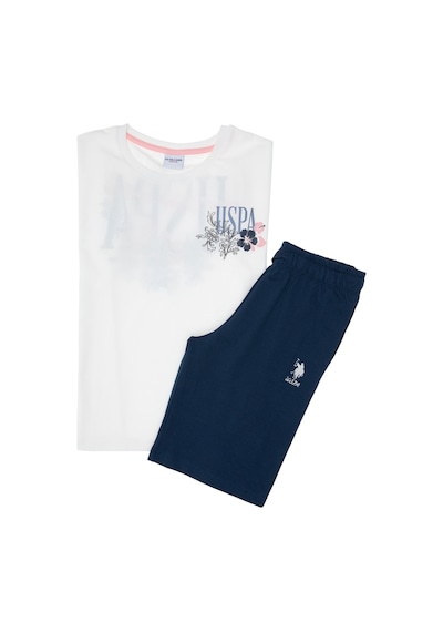 U.s. Polo Assn. Kız Çocuk Beyaz Pijama Takım 50312453-vr013 Beyaz
