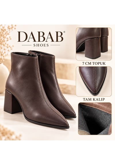 Dabab Shoes Yona Kadın Acı Kahve Cilt Sivri Burun Ön Dikiş Detaylı Fermuarlı İçi Sıcak Astarlı 7 Cm Kalın Topuklu Bot Bootie Kahverengi Dabab Shoes Yona Kadın Acı Kahve Cilt Sivri Burun Ön Dikiş Detaylı Fermuarlı İçi Sıcak Astarlı 7 Cm Kalın Topuklu Bot Bootie Kahverengi