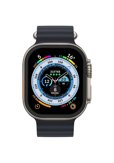 Newface Apple Uyumlu Watch Ultra 49mm Alüminyum Kasa Cam Ekran Koruyucu Semeglbl - 81 - Siyah