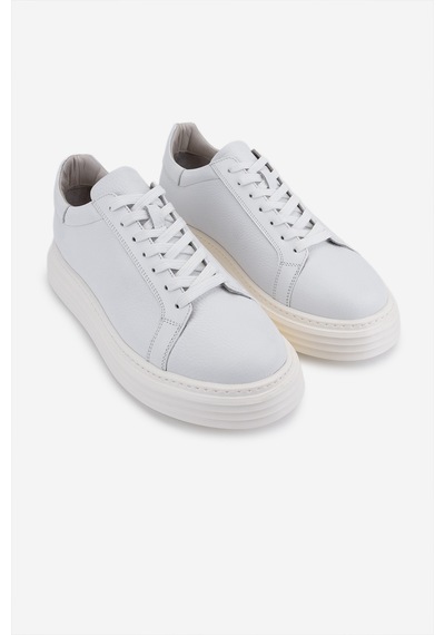 Valmenti Erkek Hakiki Deri Beyaz Sneakers & Spor Ayakkabı 04 1108 Erk Ayk Y26 Beyaz Fltr/ Dr Beyaz