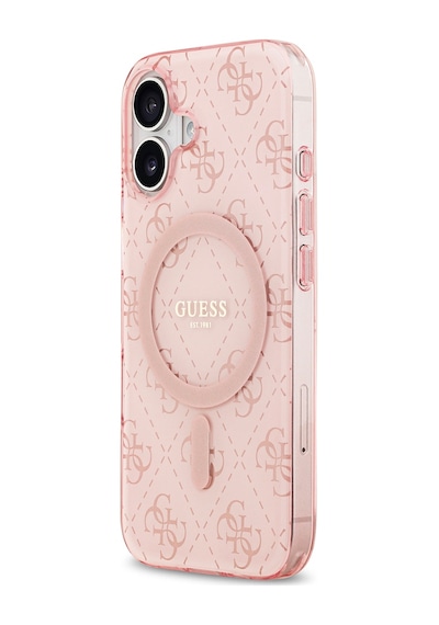 Apple Uyumlu iPhone 17  Kılıf Guess Lisanslı M-safeli Iml Baskılı Klasik Logolu 4g Desenli Kapak Pembe Pembe