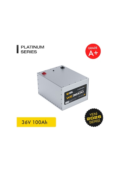 Werer Energy 36V 100Ah LiFePO4 Platinum Series Bluetooth'lu Lityum Demir Fosfat Akü