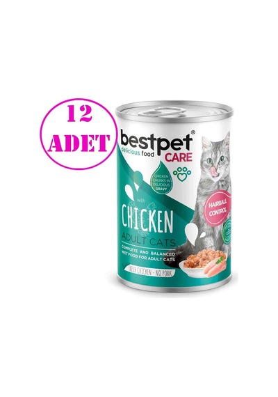 Best Pet Kedi Konservesi Tavuklu Hairball 400 Gr 12 Ad