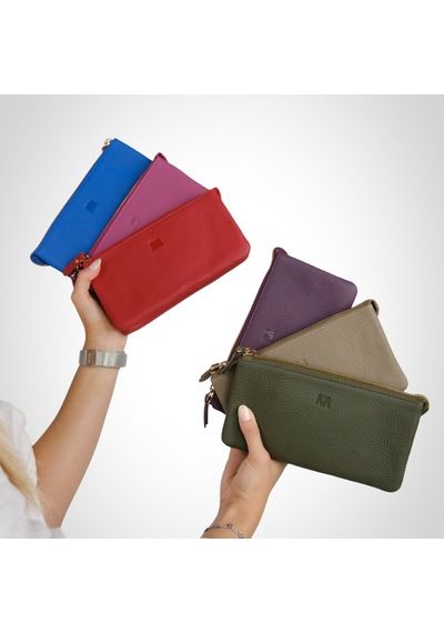 Mft Leather Hakiki Deri Kadın Cüzdan Çanta Almeda 5463 Flother Mat Vizon