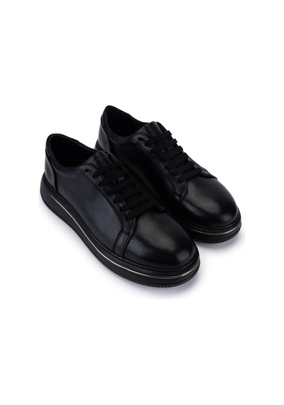 Tamer Tanca Erkek Hakiki Deri Siyah Sneakers & Spor Ayakkabı 870 500 Erk Ayk Sk26-27 Sıyah Dr