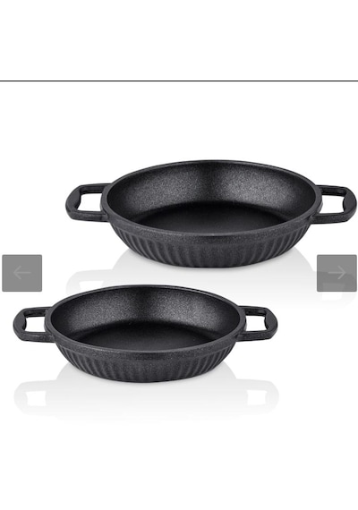 Taç Gravita Döküm 2 Li Sahan Set 20-22 Cm Siyah