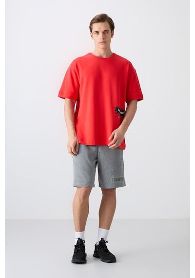 Tommy Life Fiesta Pamuklu Kalın Yumuşak Dokulu Oversize Fit Baskılı Erkek T-shirt - 88322 001
