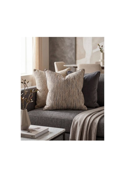 45x45 Cm Yastık Kılıfı Modern Kırlent Kılıfı Sadece Kılıf Çizgili Çizgili