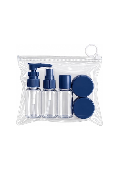 Seyahat Banyo Seti 6 Parça 30 Ml Seyahat Şişeleri, Saklama Kapları, Taşıma Çantalı, Karışık Renk Gönderim