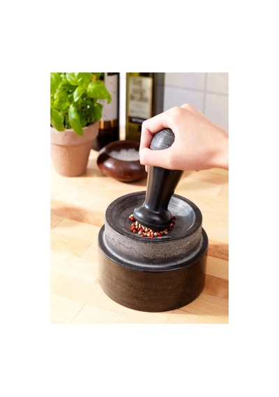 Ikea Ädelsten Mermer Tokmaklı Havan 14 Cm Siyah