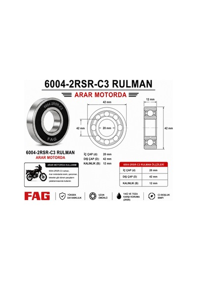 6004-2rsr-c3 Rulman-bilya Fag - Arr6004fag