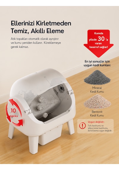 Petpivot Autoscooper As12 Lite Akıllı Otomatik Kedi Tuvaleti