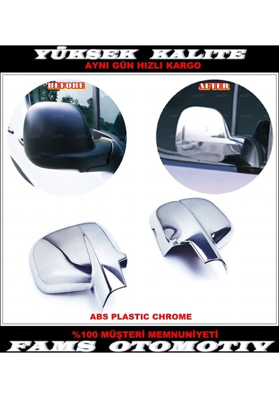 Peugeot Partner Tepee Abs Krom Ayna Kapağı 2 Prç. 2012 Ve Üzeri