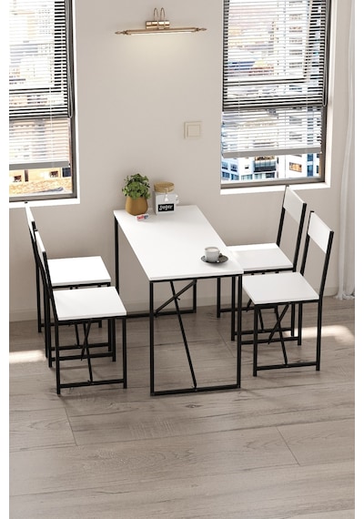 4lü Mutfak Seti Mutfak Masa Ve Sandalye Seti Balkon Masası Cafe Seti Bulut Beyaz Beyaz 4lü Mutfak Seti Mutfak Masa Ve Sandalye Seti Balkon Masası Cafe Seti Bulut Beyaz Beyaz