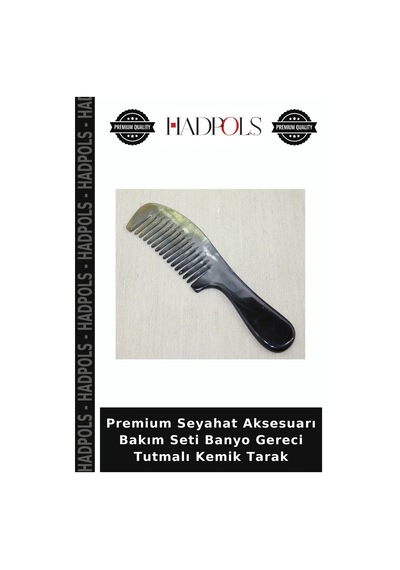 Premium Seyahat Aksesuarı Bakım Seti Banyo Gereci Tutmalı Kemik Tarak