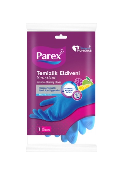 Parex Sensitive Eldiven Orta Boy 1 Çift M - 6 Adet Tarı